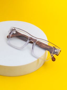 TED SMITH - Unisex Full Rim Clear Square Frame