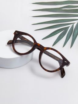 TED SMITH - Unisex Full Rim Brown Round Frame