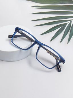 TED SMITH - Unisex Full Rim Blue Rectangle Frame