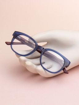 TED SMITH - Unisex Full Rim Blue Square Frame