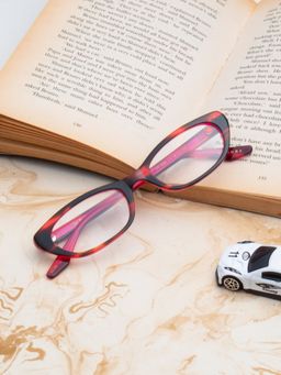 TED SMITH - Women Full Rim Red Cat Eye Frame