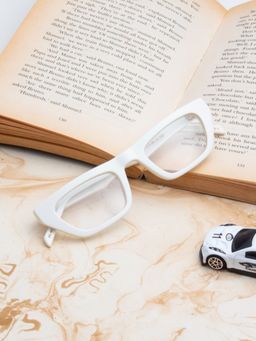 TED SMITH - Women Full Rim White Cat Eye Frame