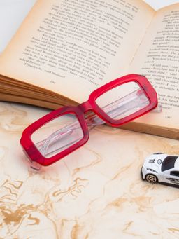 TED SMITH - Unisex Full Rim Red Square Frame