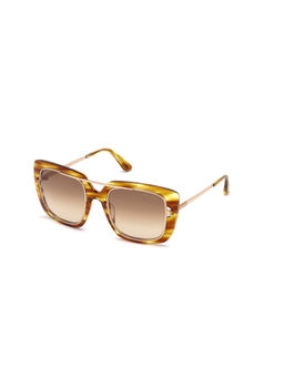 Tom Ford Eyewear - Women Full Rim Brown Lens Square Sunglasses (52)