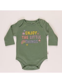 FURR BALLS - Green Baby Organic ENJOY THE LITTLE THINGS Full Sleeves Romper