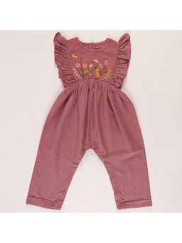 FURR BALLS - Purple Baby Half Sleeves Romper