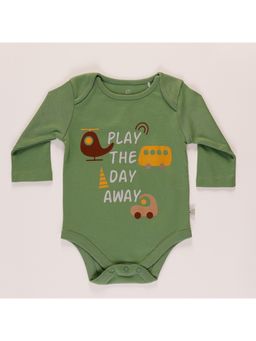 FURR BALLS - Green Baby Organic PLAY THE DAY AWAY Full Sleeves Romper