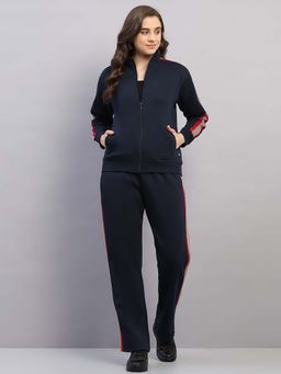 Monte Carlo - Women's High Neck Full Sleeve Navy Blue Tracksuit