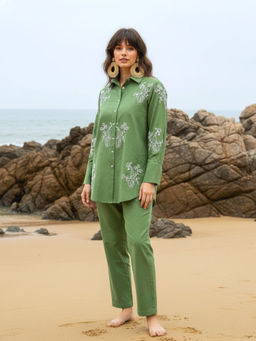 Autumnlane - Green Embroidered Co-Ord Set