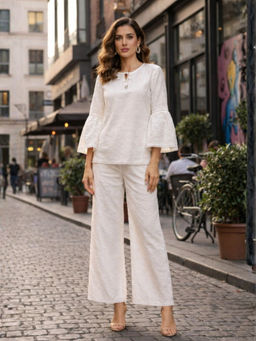 Autumnlane - White Embroidered Co-Ord Set