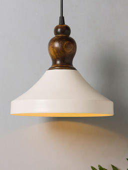 Homesake - Parker Metal Wood Pendant Light Antique Bell