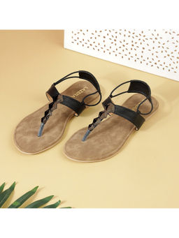 LAZERA SHOES - Indo-Western Toe-Ring Black Sandals