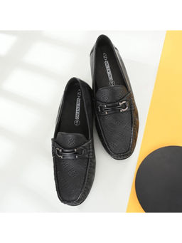 Valentino - Men Premium Leather Black Casual Slip On Shoe