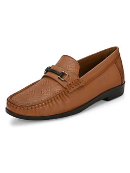 Valentino - Men Premium Leather Cognac Casual Slip On Shoe (Churchil-02-Cognac)