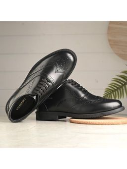 Valentino - Men Premium Leather Military Brogue Design Uniform Shoes for Army Officers