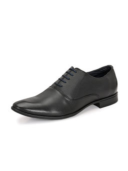 Valentino - Men Premium Leather Black Formal Oxford Shoes