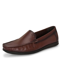 Valentino - Men Premium Leather Brown Slip On Loafer