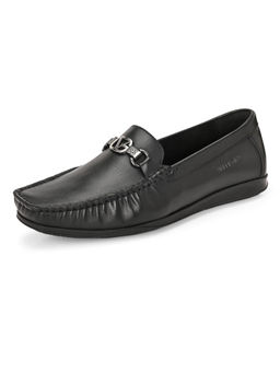Valentino - Men Premium Leather Black Slip On Loafer