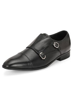 Valentino - Men Premium Leather Slip-On Monk Strap Formal Shoes