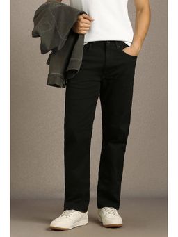 Louis Philippe - Men Black Dark Straight Fit Jeans