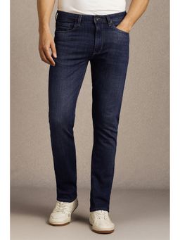 Louis Philippe - Men Navy Mid Straight Fit Jeans