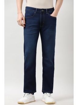 Peter England - Men Navy Light Wash Jeans