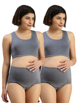 Adira - Grey Post-Delivery Period Panties (Pack of 2)
