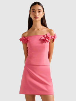 Forever New - Pink Faye Applique Bardot Top