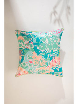 Freedom Tree - Rorschach Cotton Emerald Green Cushion Cover (24 x 24 inches)