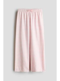 H&M - Girls Pink Patterned Flannel Pyjama Bottoms