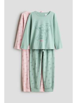 H&M - Girls Multi-Color 2-Pack Cotton Pyjamas