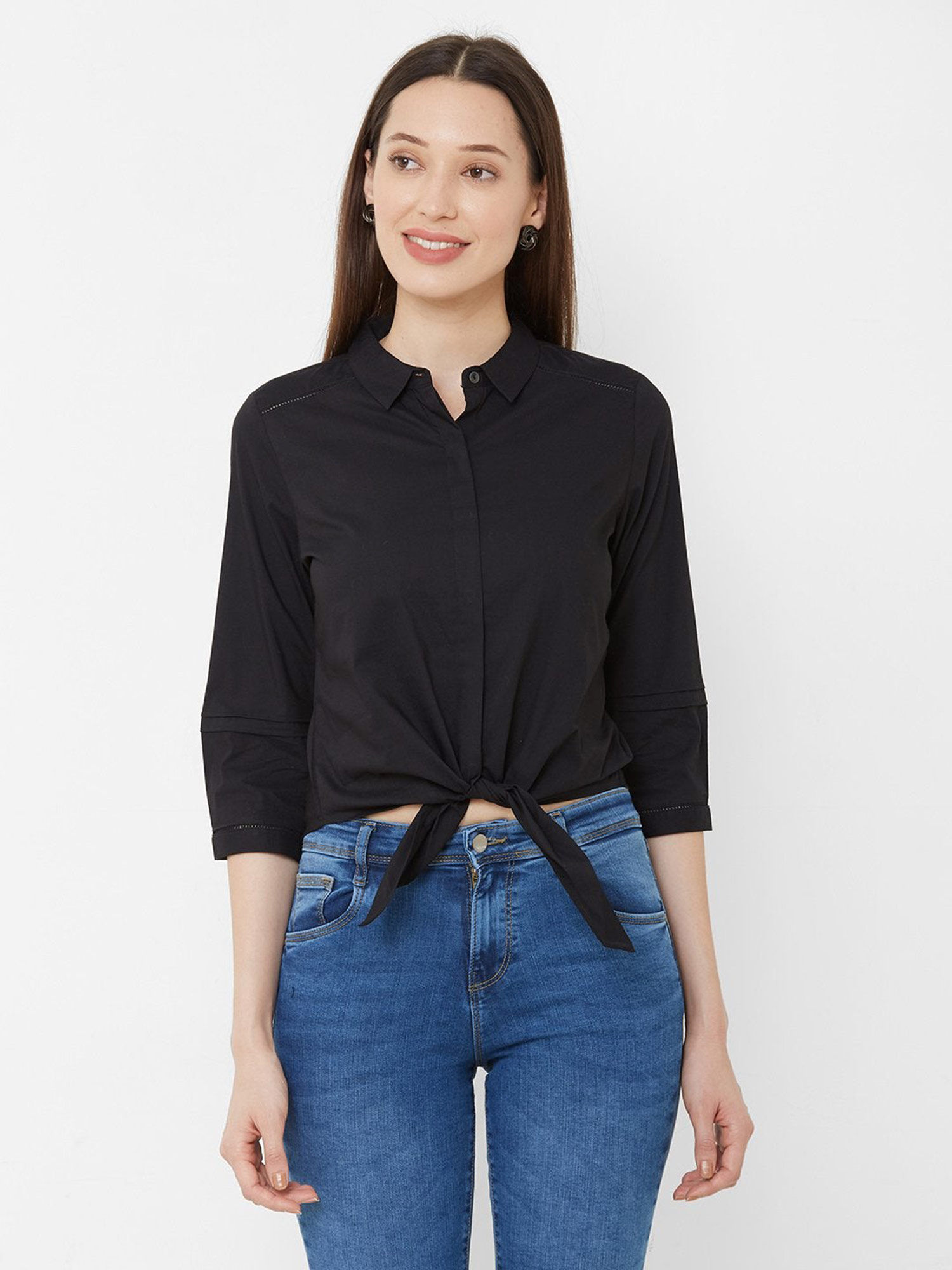 Buy Kraus Jeans Black Solid Shirt Style 
