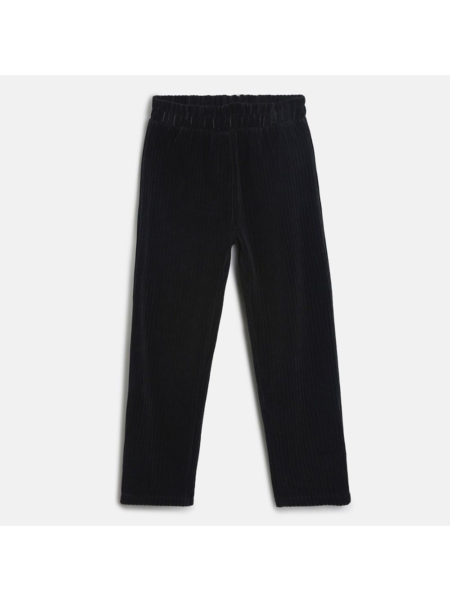 Buy MINI KLUB Kids Girls Black Knit Pant Online
