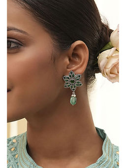 Biba - Women Green Brass Studs