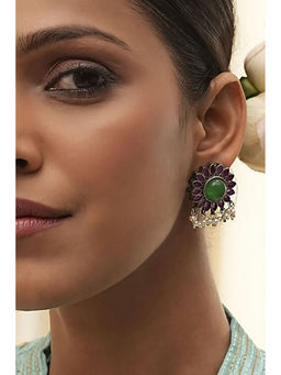 Biba - Women Green Pink Brass Studs