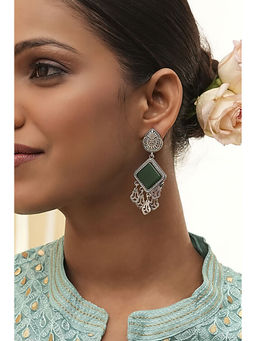 Biba - Women Green Brass Danglers