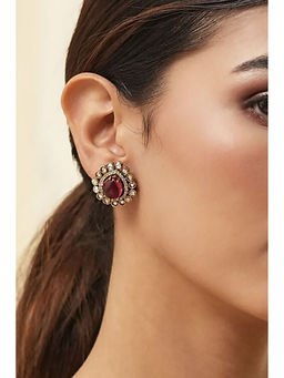 Biba - Women Red Brass Studs