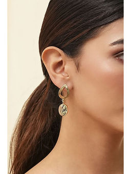 Biba - Women Aqua Brass Danglers