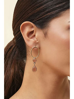 Biba - Women Light Pink Brass Danglers