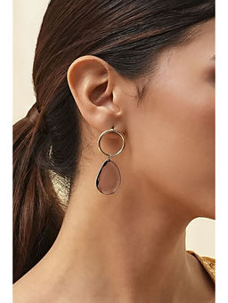 Biba - Women Purple Brass Danglers