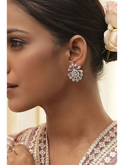 Biba - Women Light Pink Brass Danglers