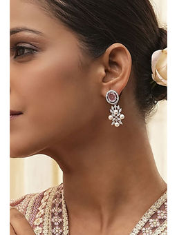 Biba - Women Light Pink Brass Danglers