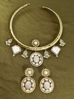 Peach Tassels - White Hasli Set (Set of 2)