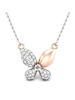 Candere by Kalyan Jewellers - 18K BIS Hallmark Rose Gold and Diamond Butterfly Pendant