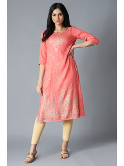 Aurelia - Peach Festive Ethnic Kurta