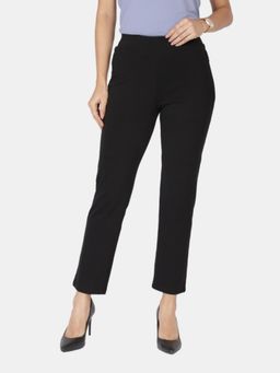 Blissclub - Women Cotton Tall with 2 Invisible Zippered Pockets Straight Pant