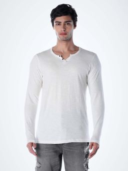 Jack & Jones - Men Slim Fit White T-Shirt