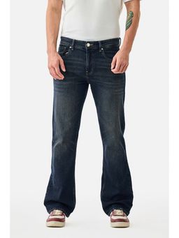 Snitch - Dark Blue Denim Bootcut Casual Jeans for Men