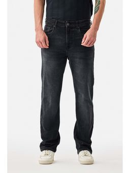 Snitch - Charcoal Grey Washed Straight Casual Jeans for Men