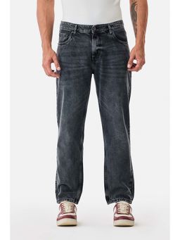 Snitch - Dark Grey Washed Relaxed Casual Jeans for Men